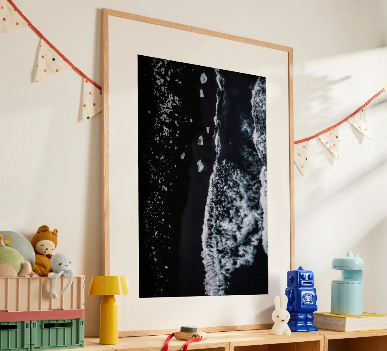 Diamond Beach 1 poster con telaio in alluminio da Airpixels