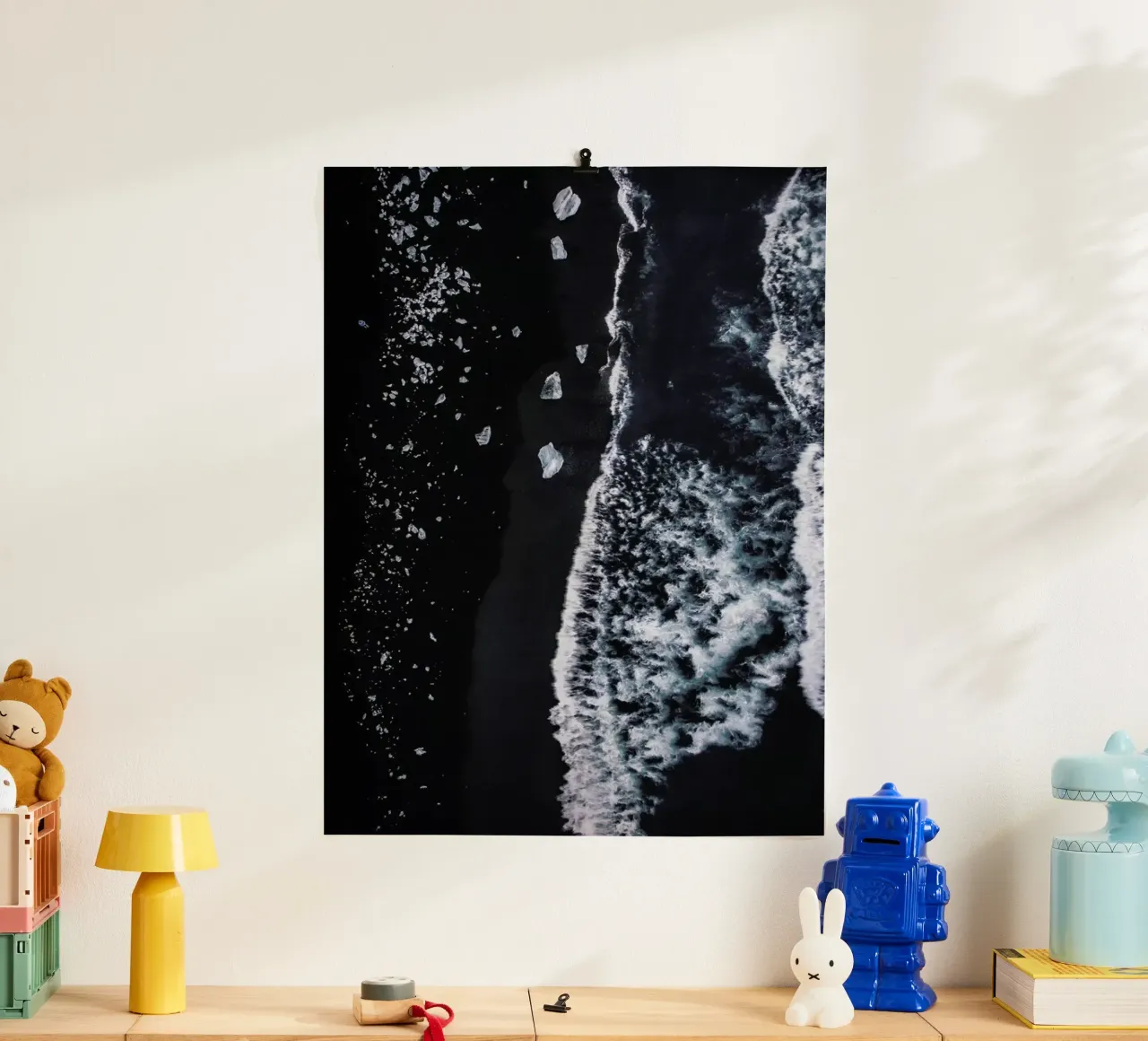 Diamond Beach 1 poster con telaio in alluminio da Airpixels