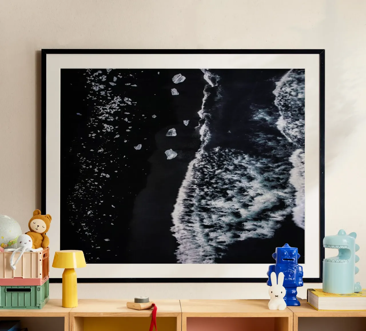 Diamond Beach 1 poster con telaio in alluminio da Airpixels