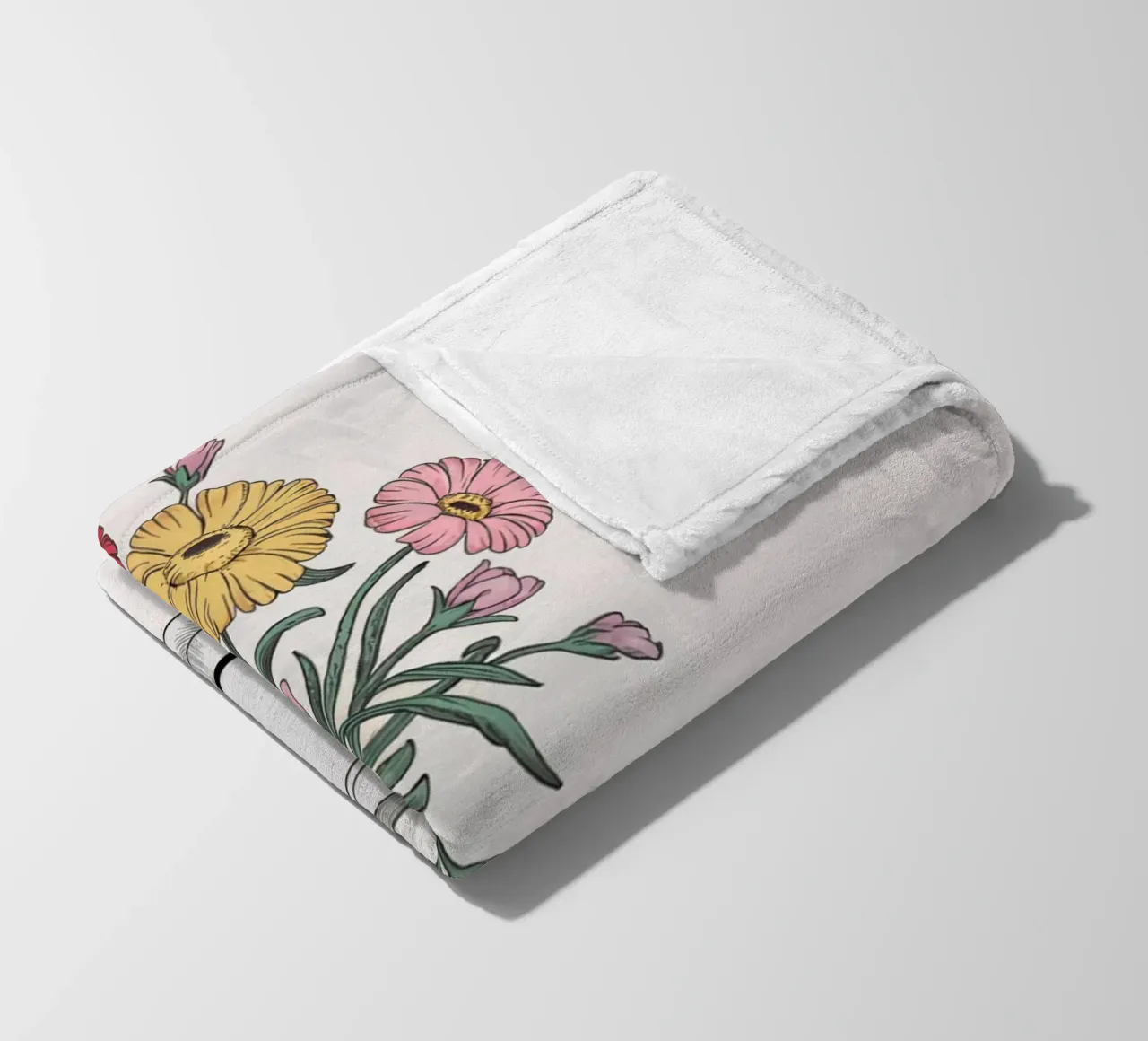 Caffettiera con fiori coperta in pile da logic
