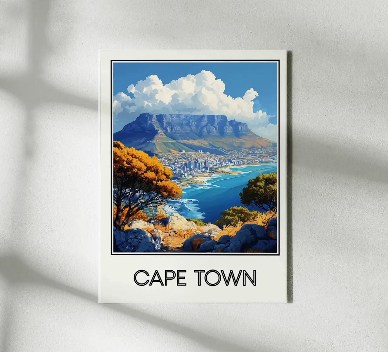 Città del Capo tela con Cornice a cassetta da Frame the World