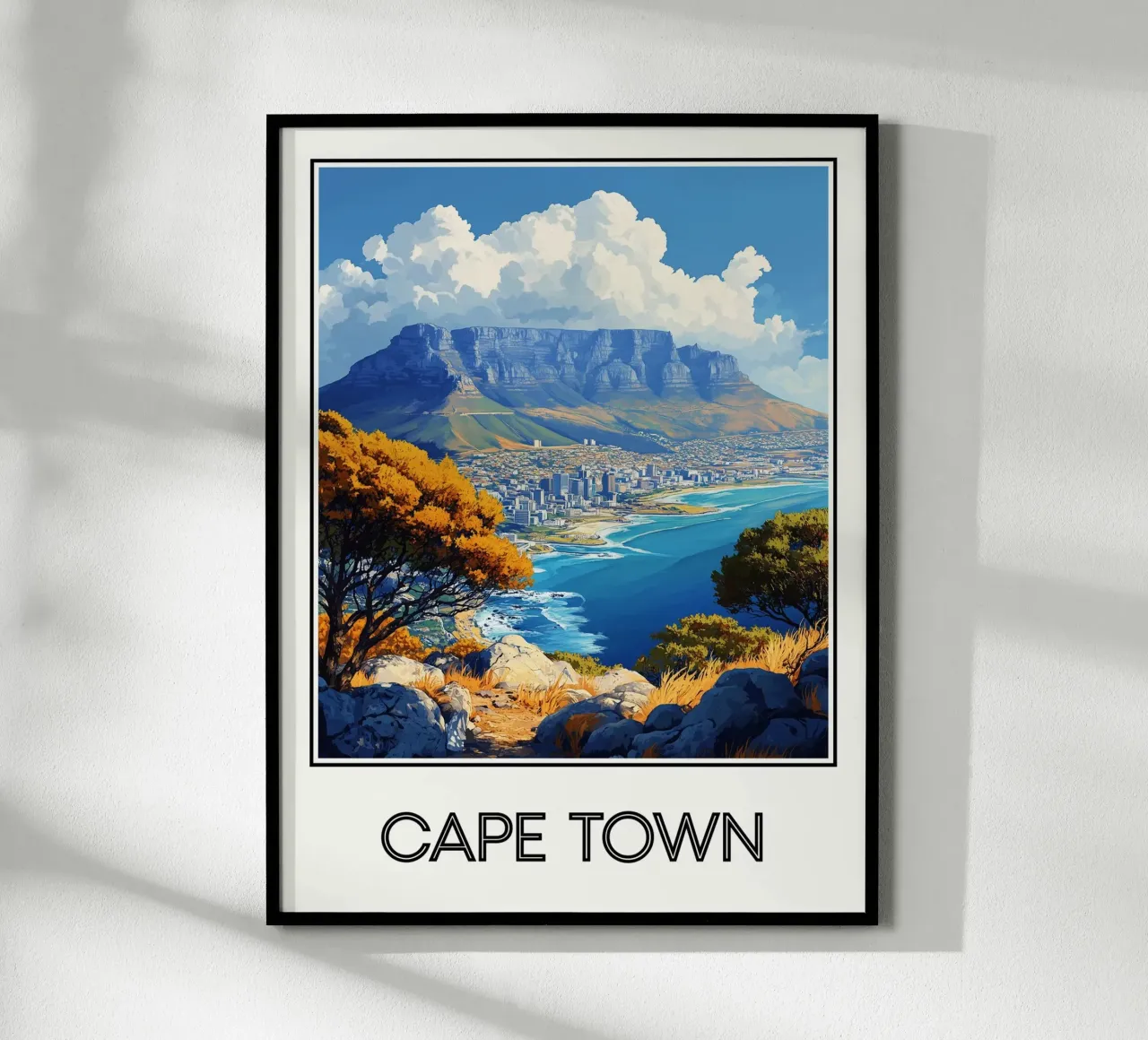 Città del Capo poster con telaio in plastica da Frame the World