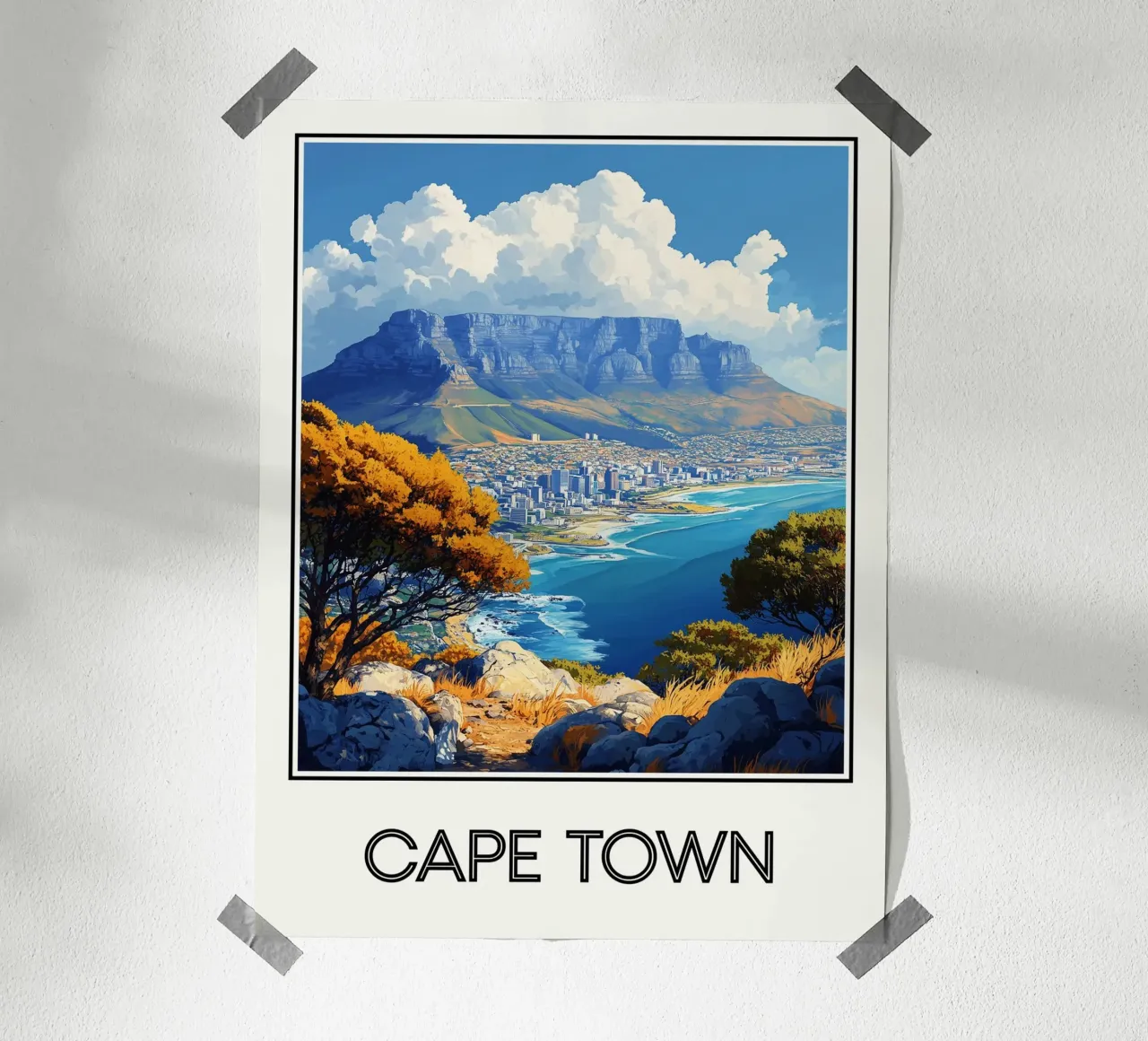 Poster Kapstadt Südafrika Poster von Frame the World