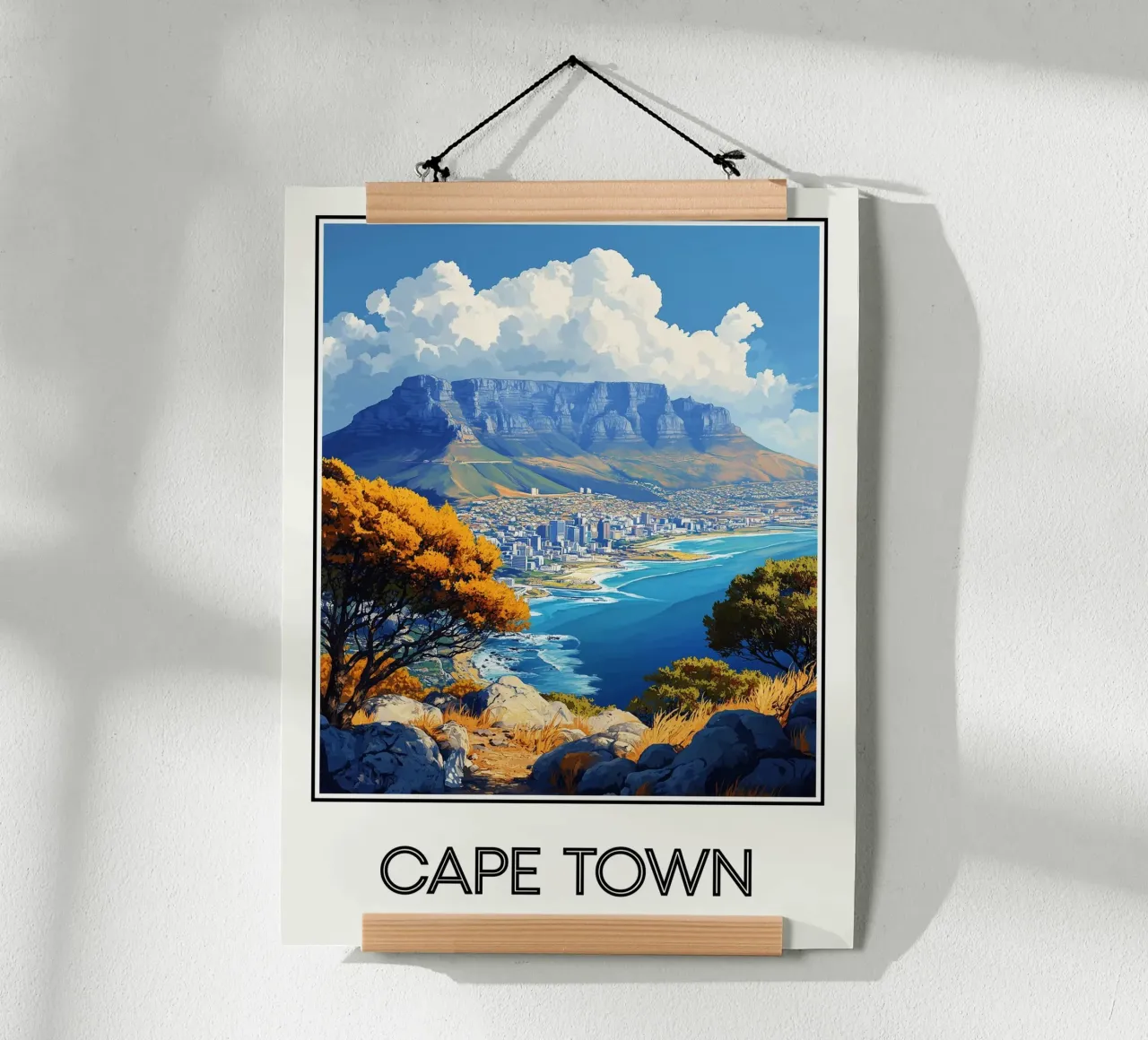 Città del Capo poster con telaio in plastica da Frame the World