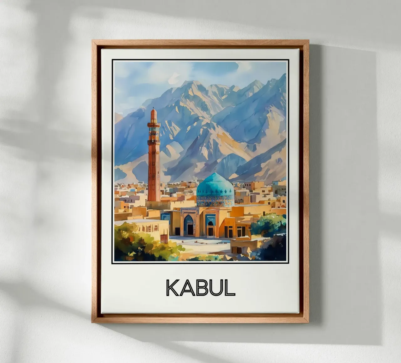 Kaboul tela con Cornice a cassetta da Frame the World