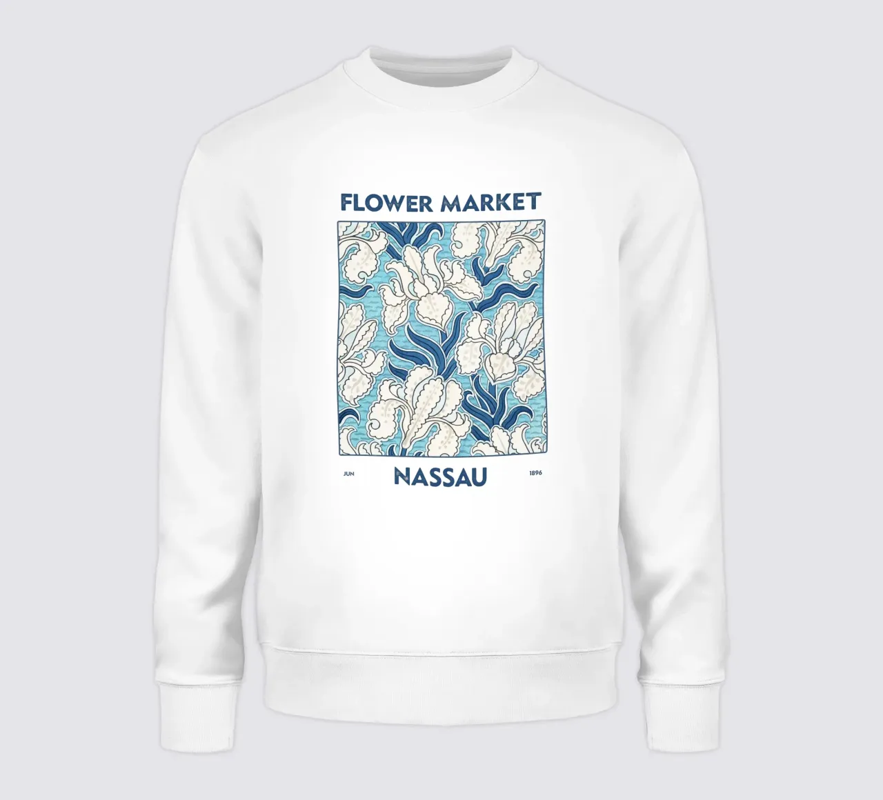 Mercato dei fiori di Nassau felpa da Vintagrafica
