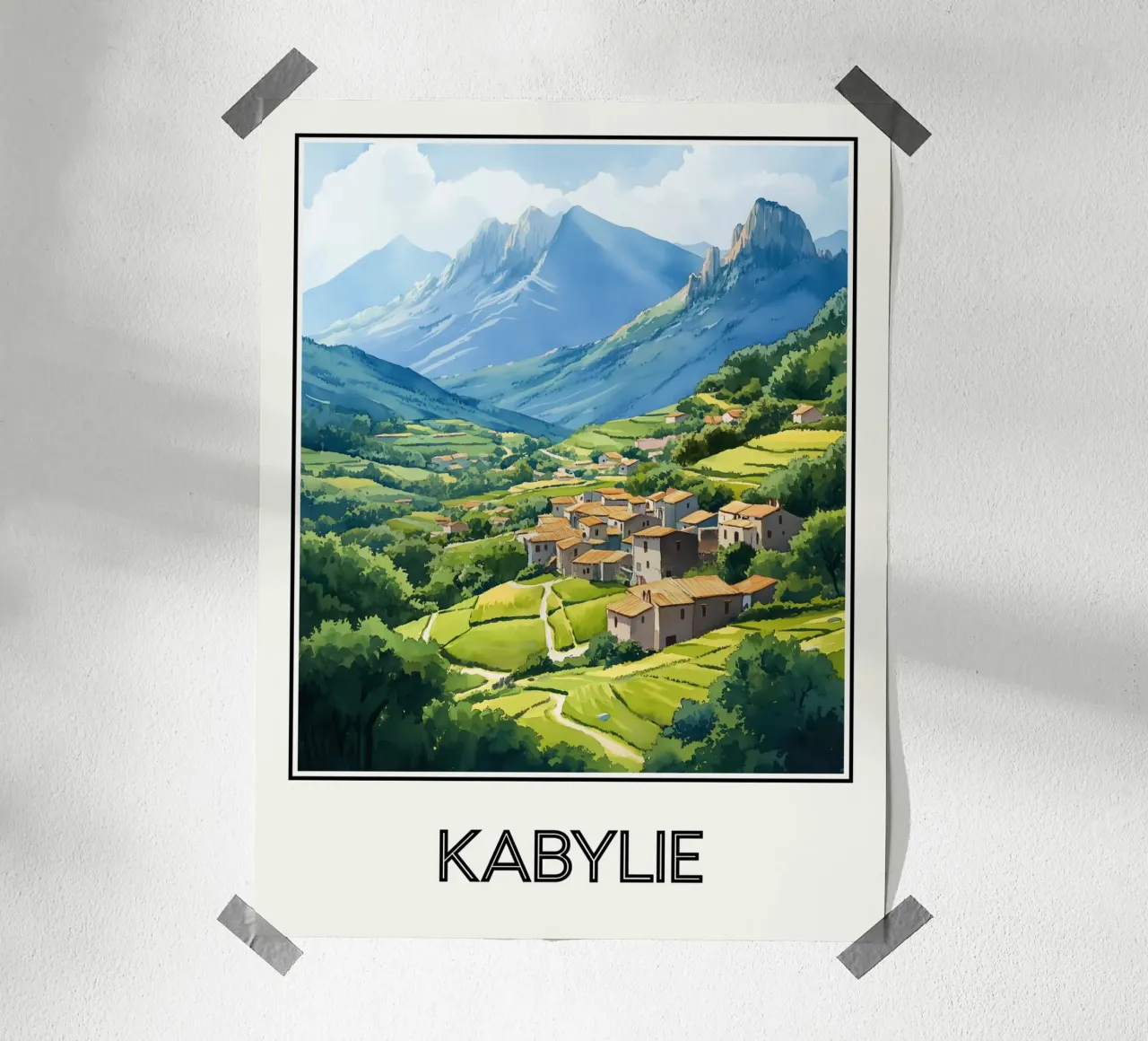 Kabylie poster con telaio in alluminio da Frame the World