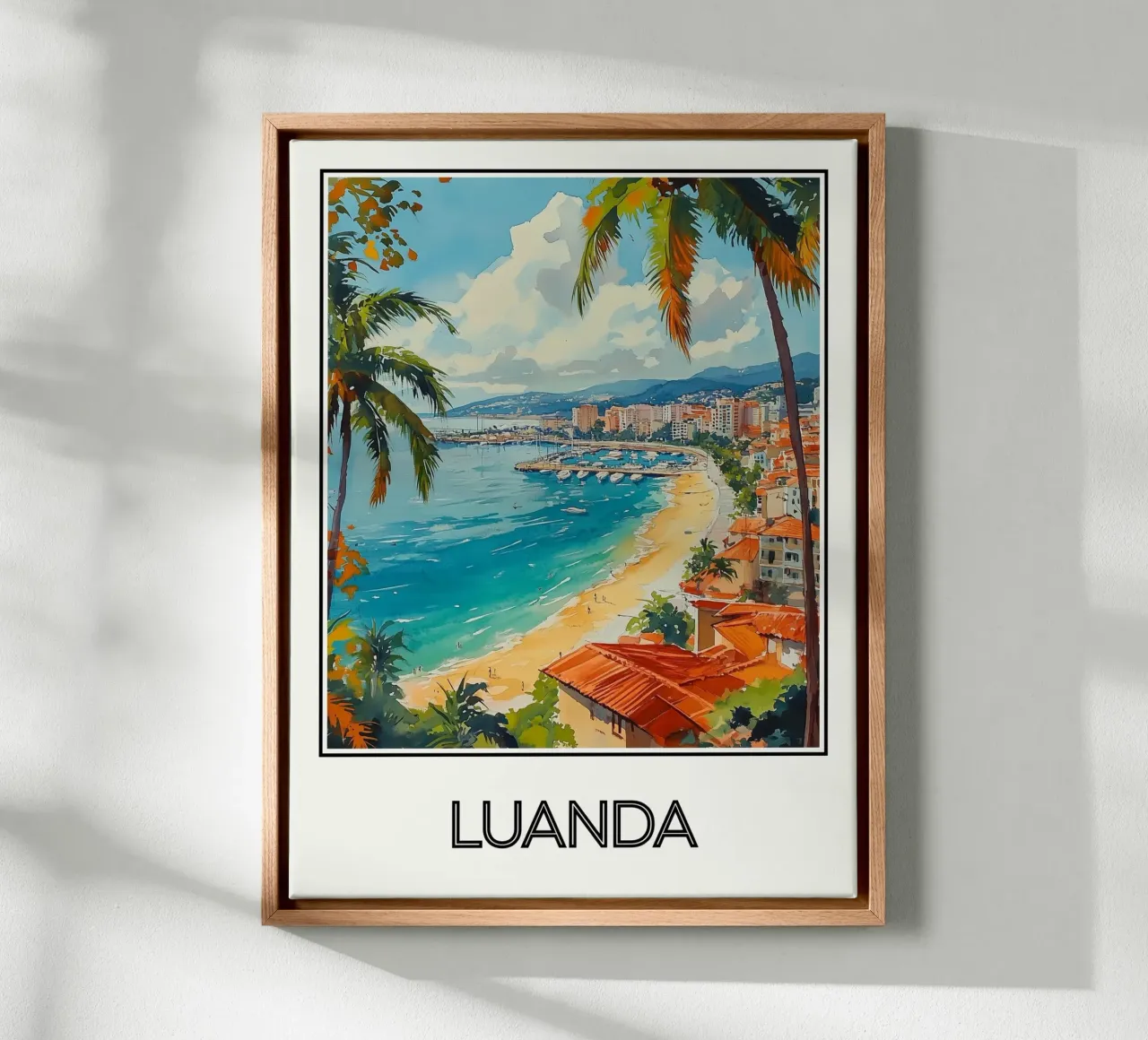 Luanda canvas met Baklijst van Frame the World