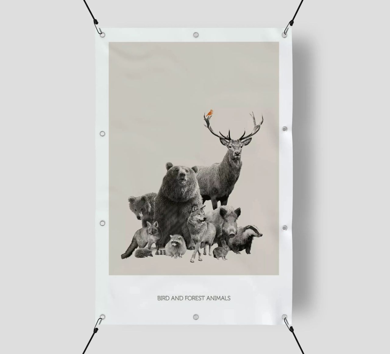 Bird And Forest Animals telo in pvc da Sarah Bühler