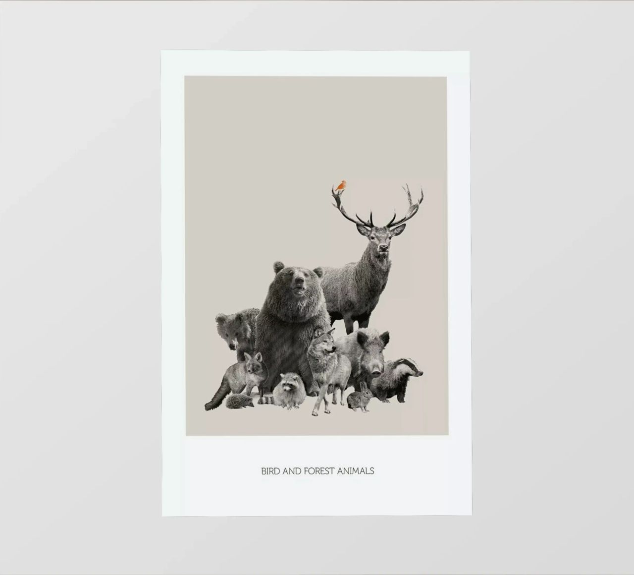 Bird And Forest Animals telo in pvc da Sarah Bühler