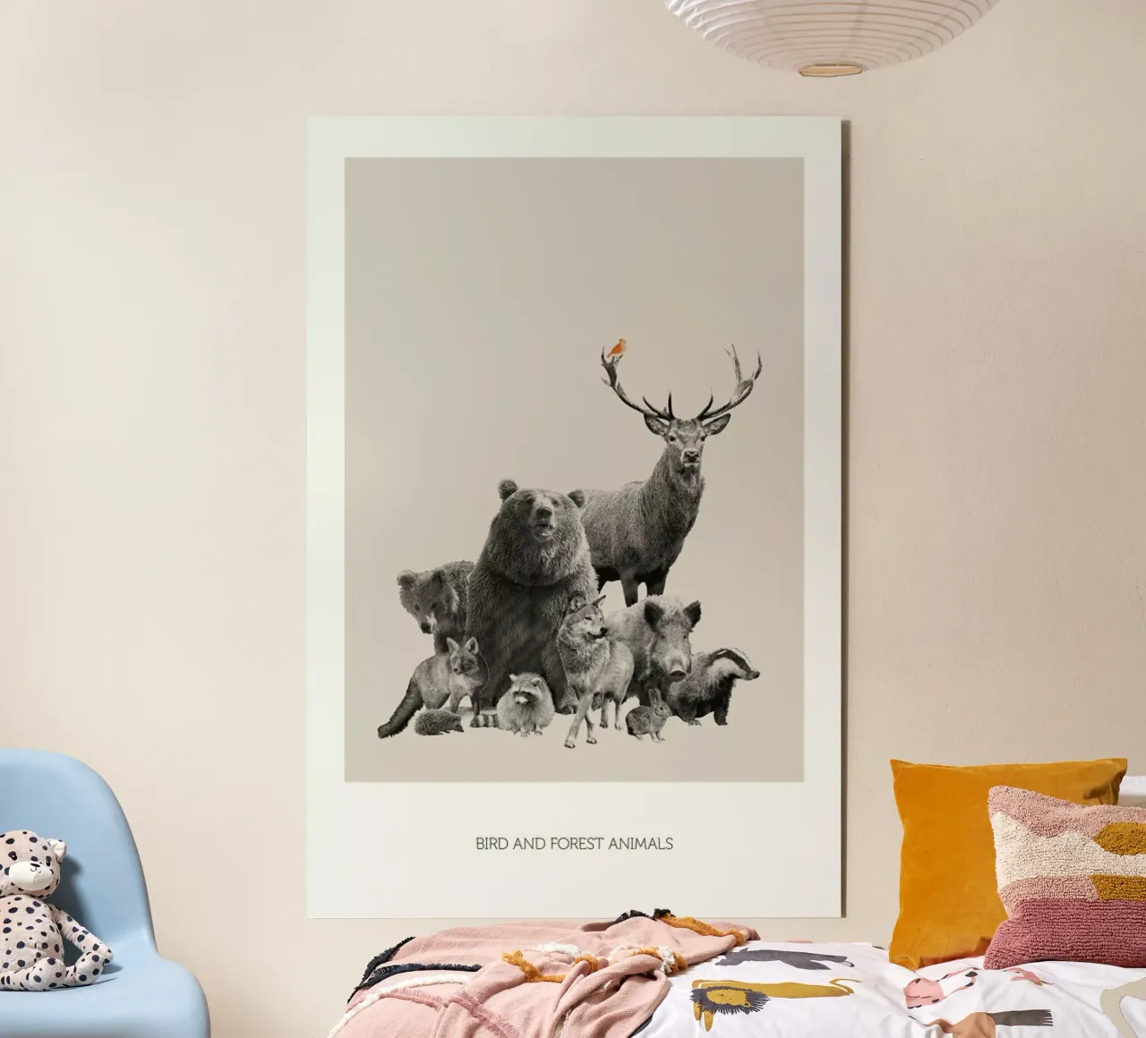 Bird And Forest Animals alluminio dibond da Sarah Bühler