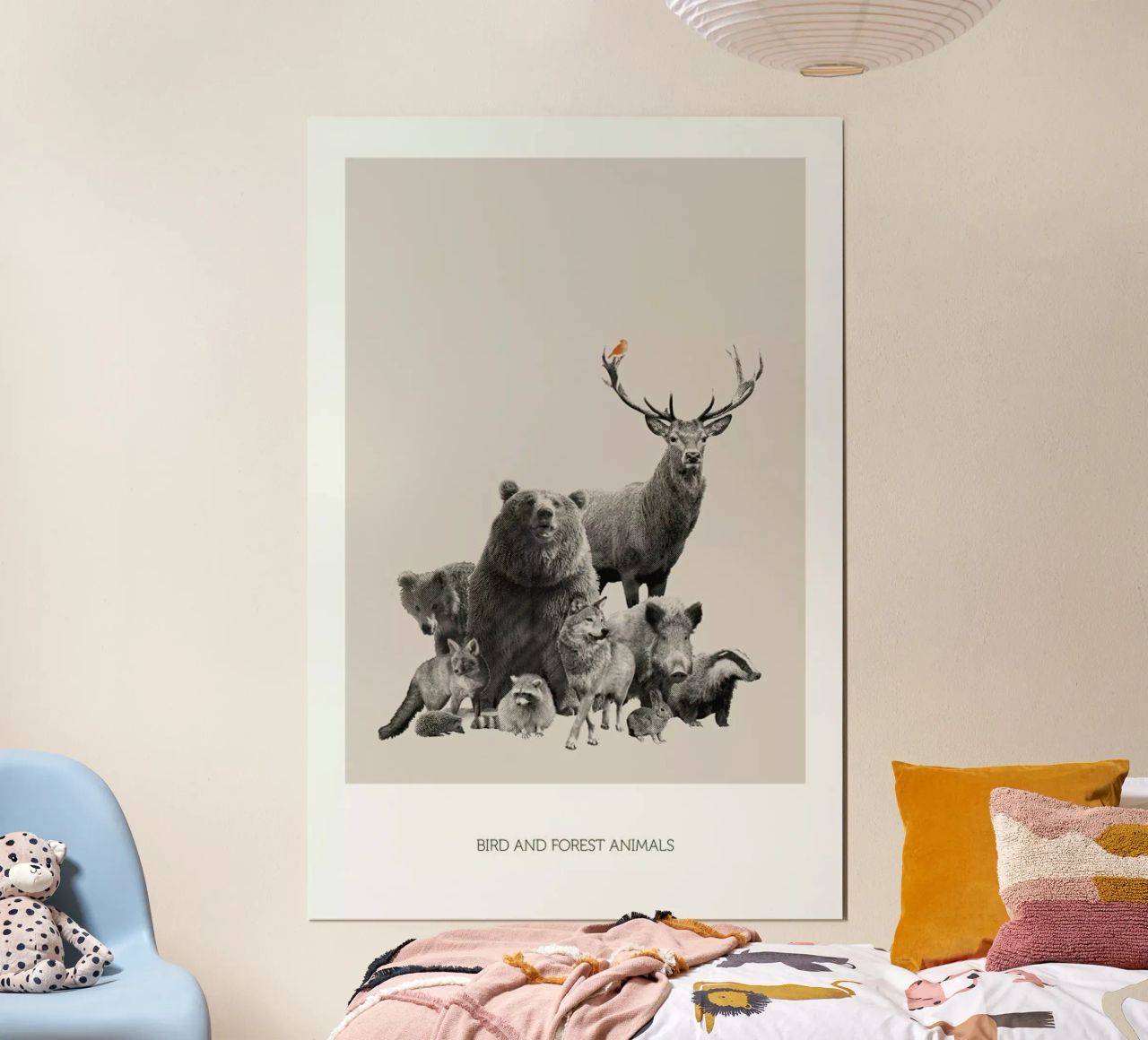 Bird And Forest Animals Poster von Sarah Bühler