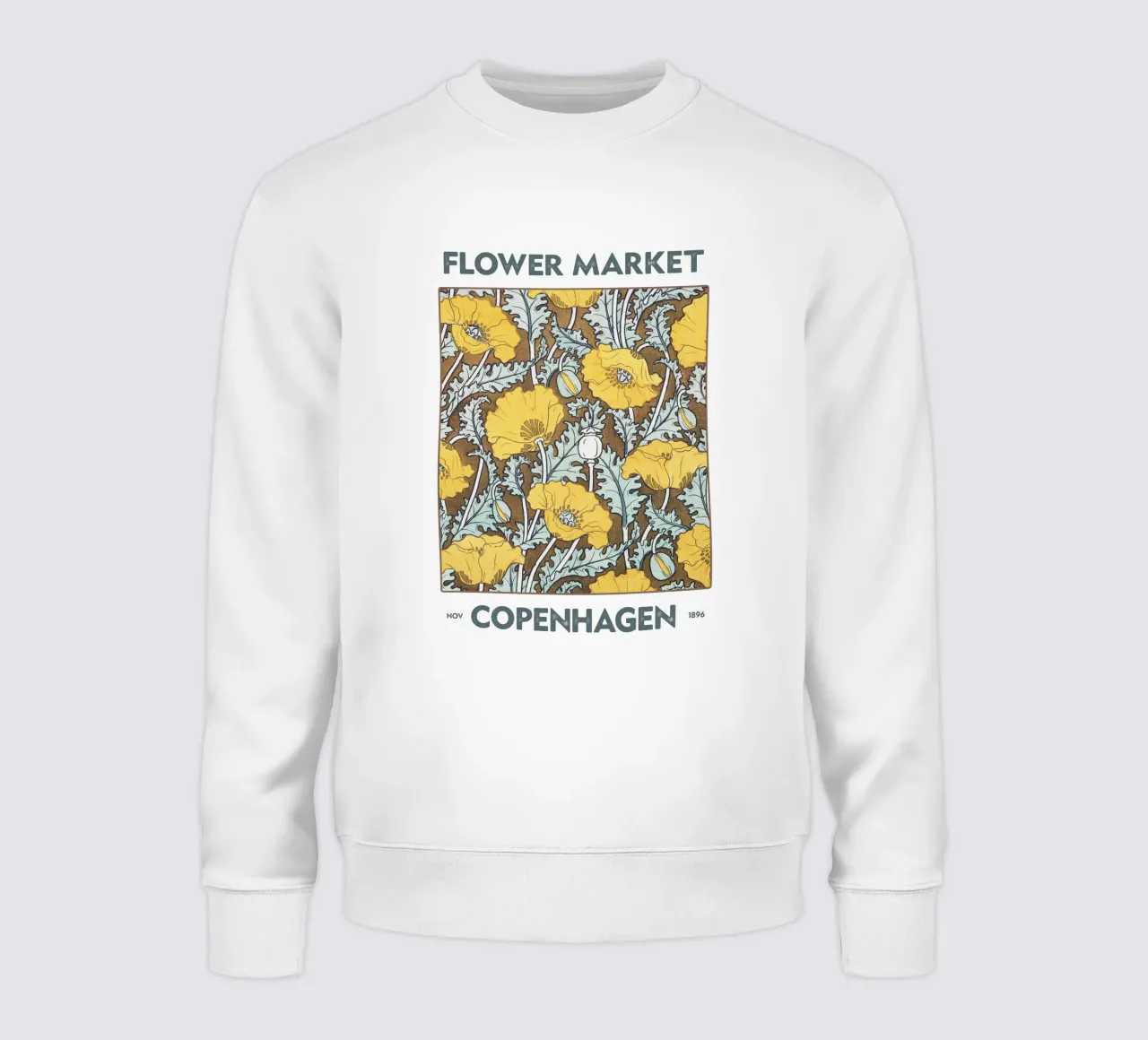 Mercato dei fiori di Copenaghen felpa da Vintagrafica