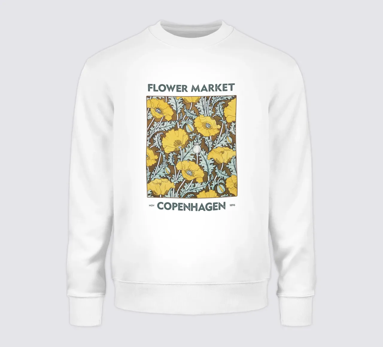 Mercato dei fiori di Copenaghen felpa da Vintagrafica