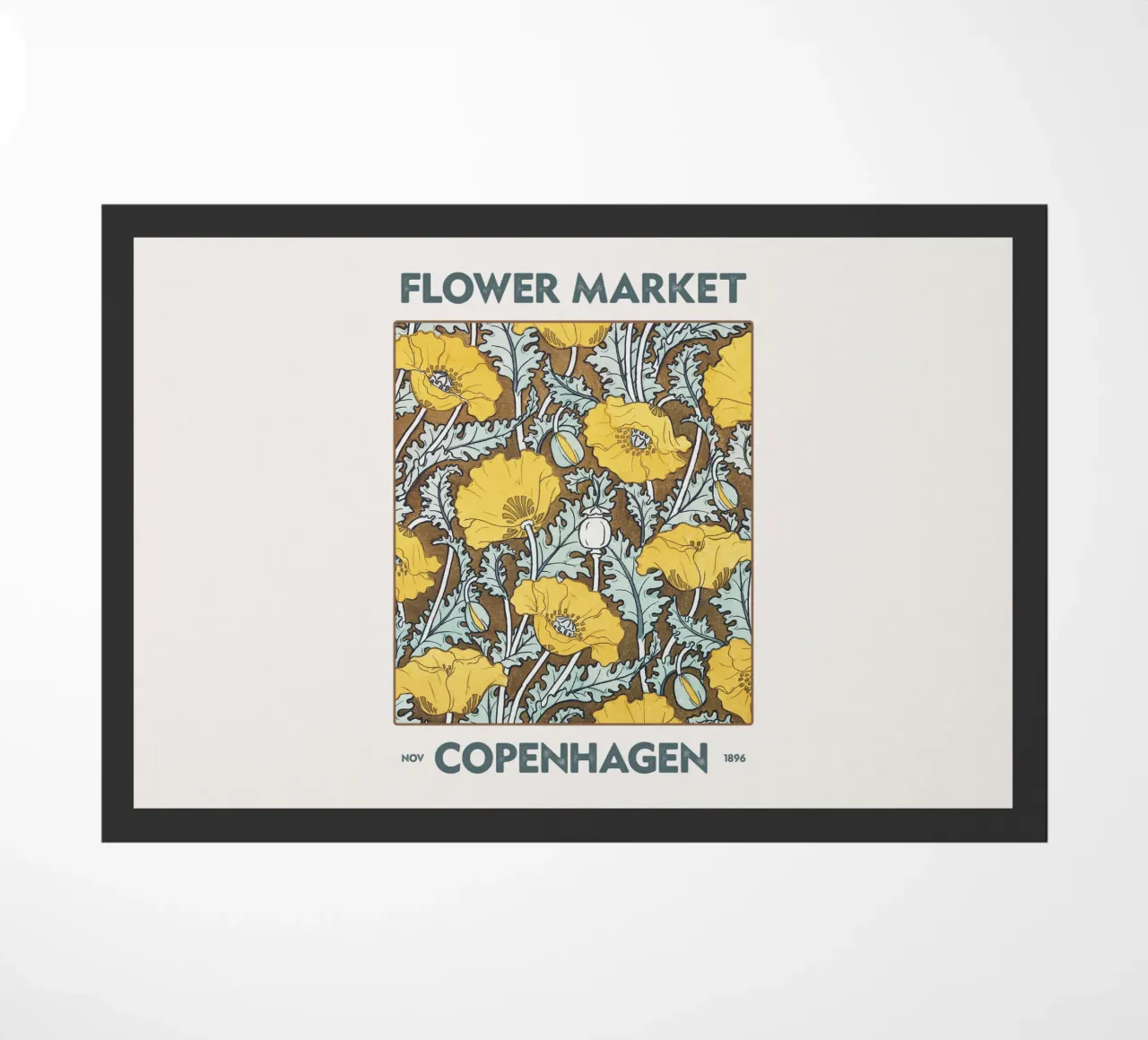 Mercato dei fiori di Copenaghen zerbino da Vintagrafica