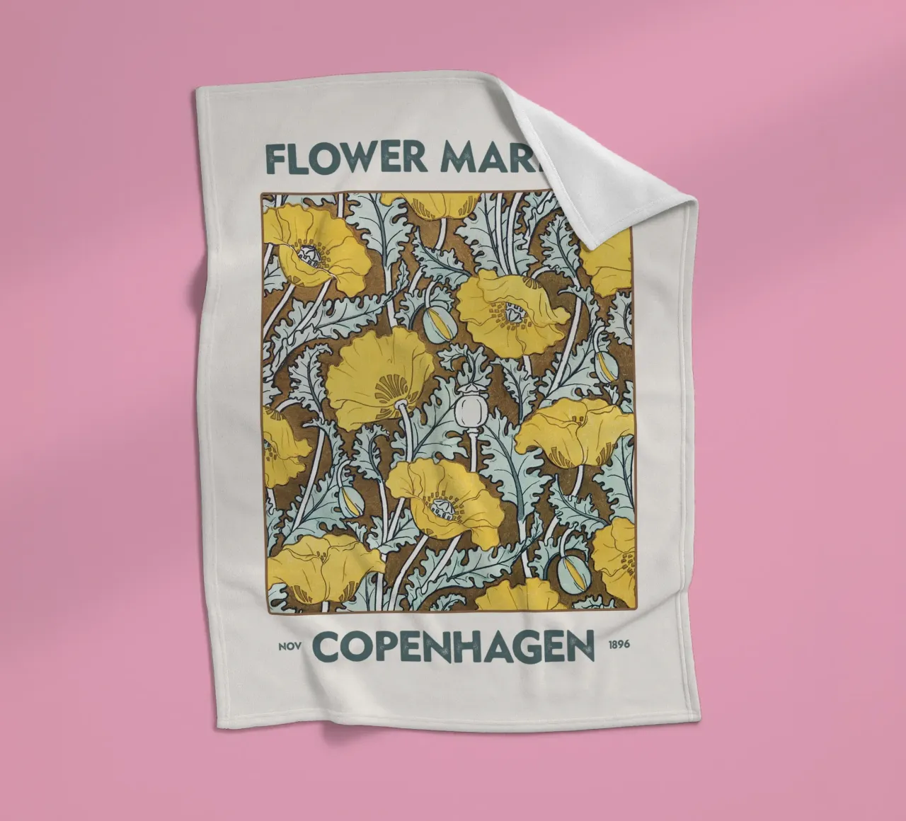 Mercato dei fiori di Copenaghen coperta in pile da Vintagrafica