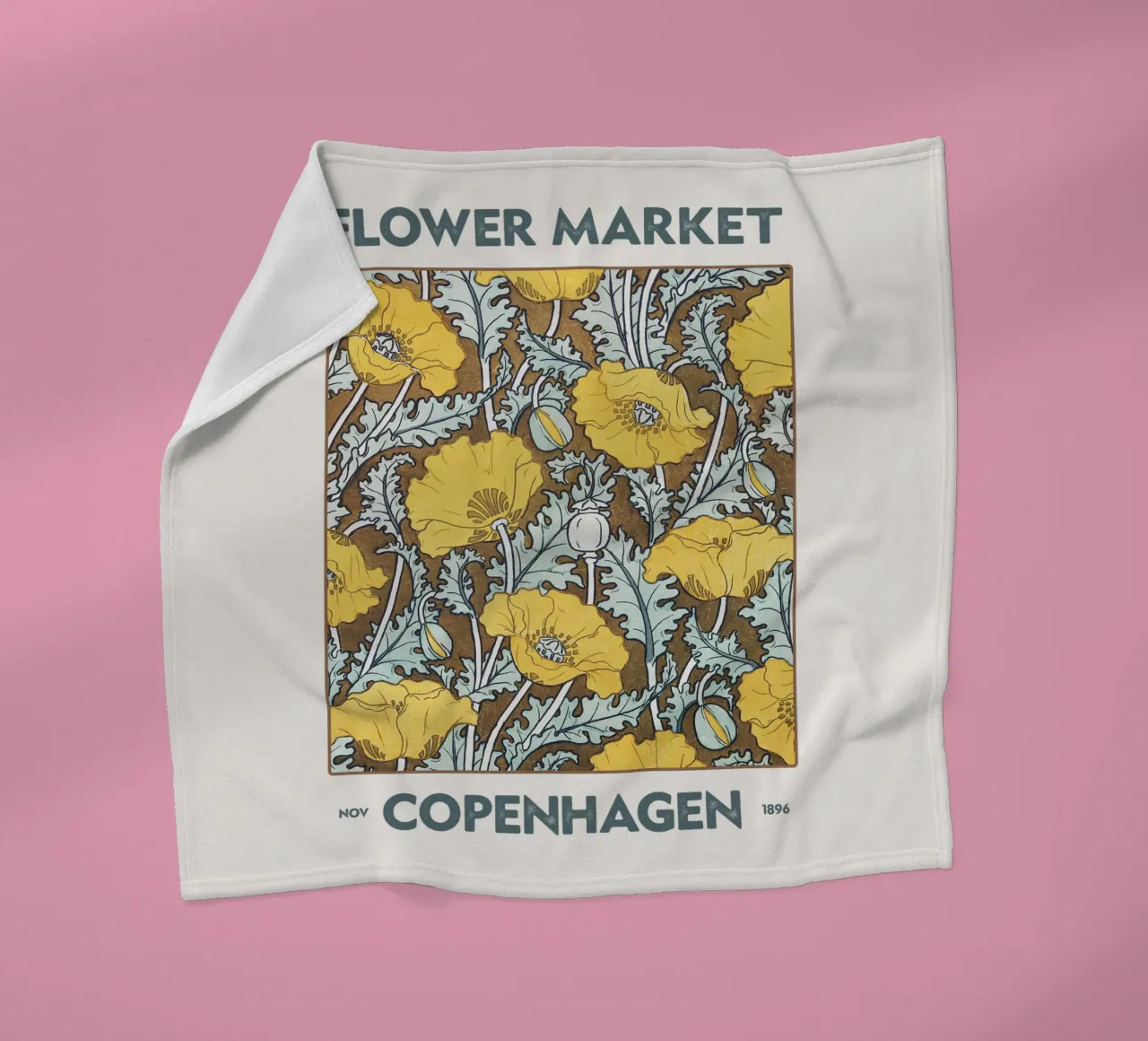 Mercato dei fiori di Copenaghen coperta in pile da Vintagrafica