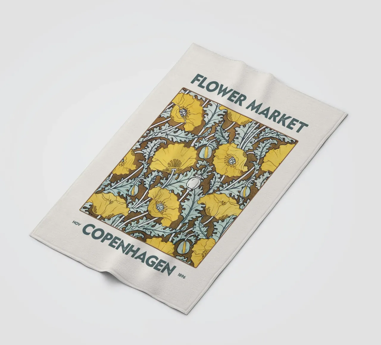 Mercato dei fiori di Copenaghen coperta in pile da Vintagrafica