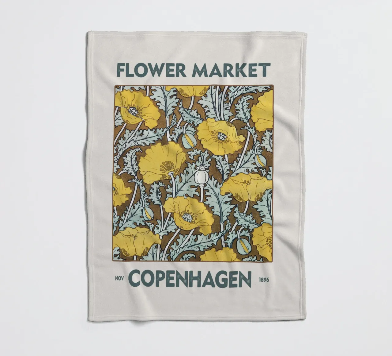Mercato dei fiori di Copenaghen coperta in pile da Vintagrafica