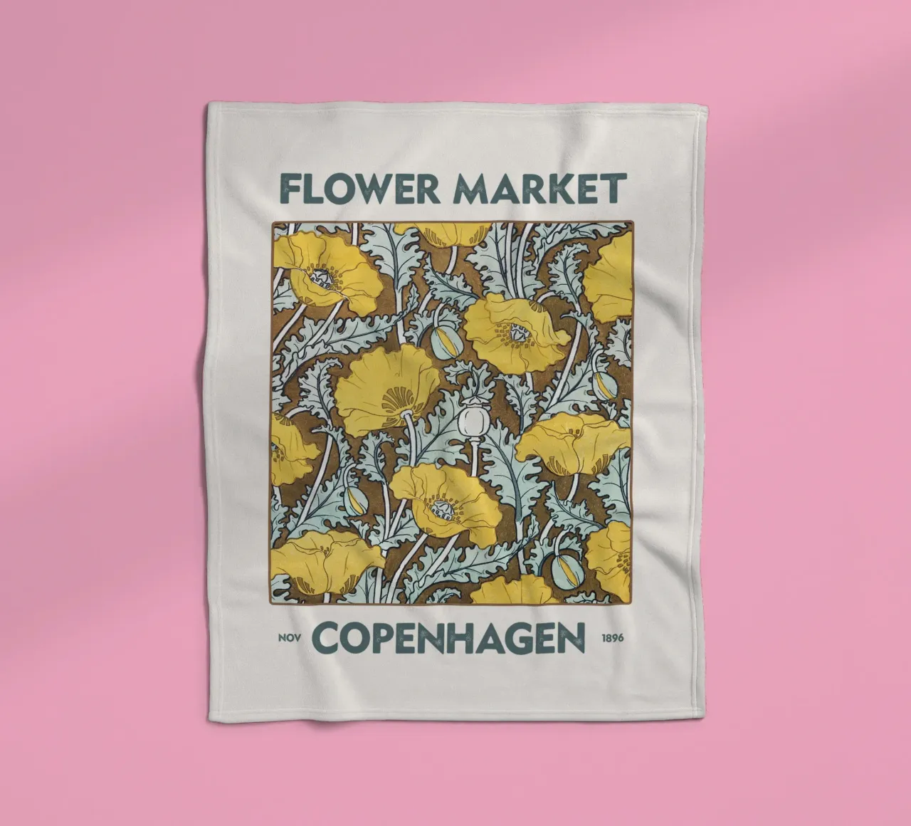 Mercato dei fiori di Copenaghen coperta in pile da Vintagrafica