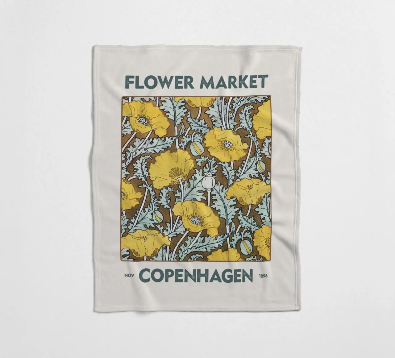 Mercato dei fiori di Copenaghen coperta in pile da Vintagrafica
