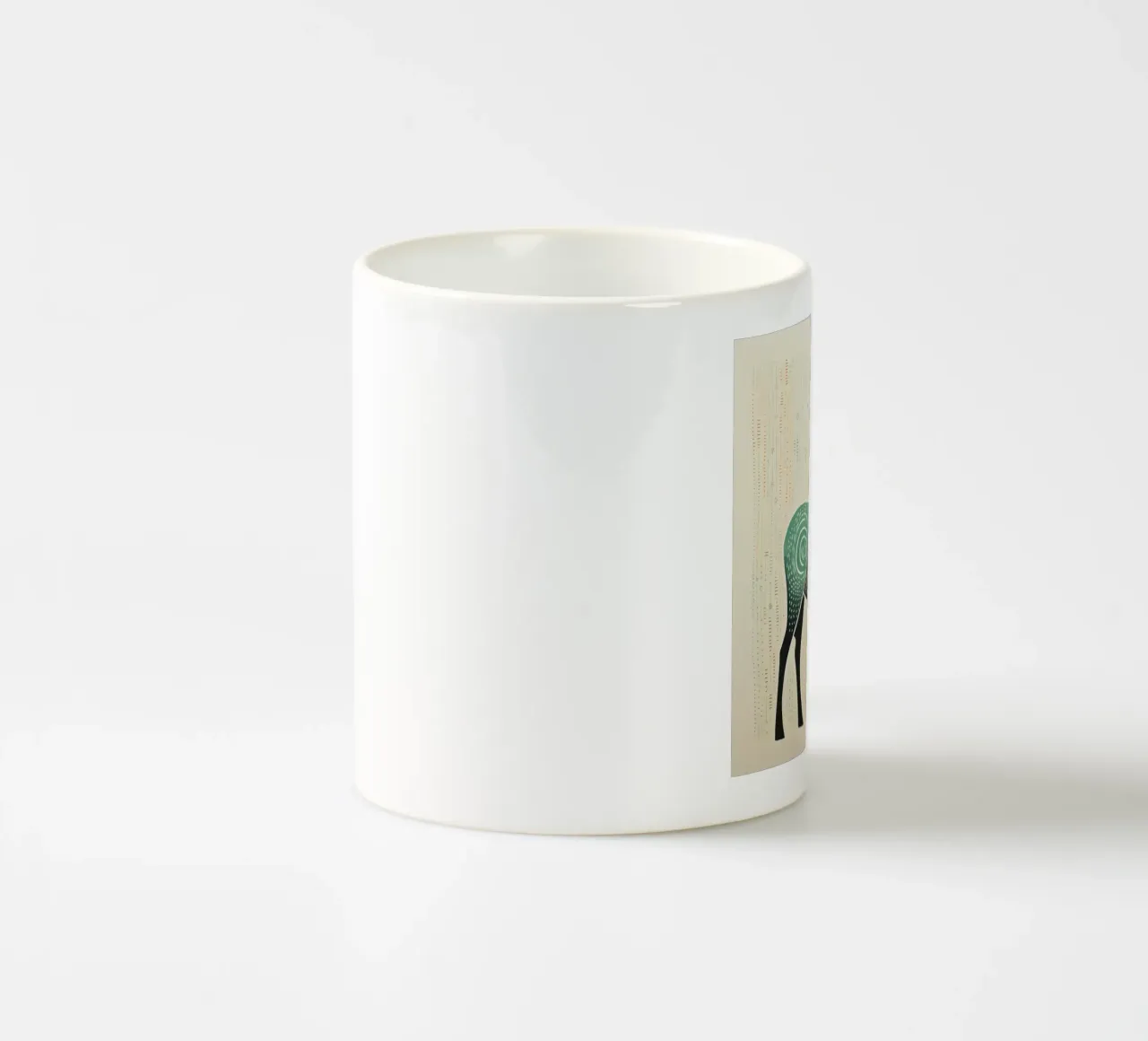 Caribù verde 2 tazza in ceramica da Minimal Animal Art