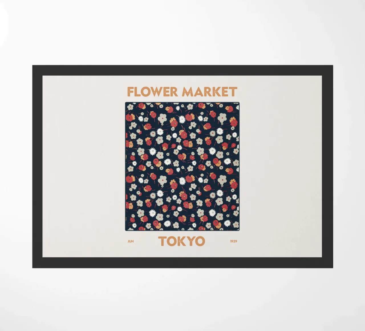 Mercato dei fiori di Tokyo zerbino da Vintagrafica