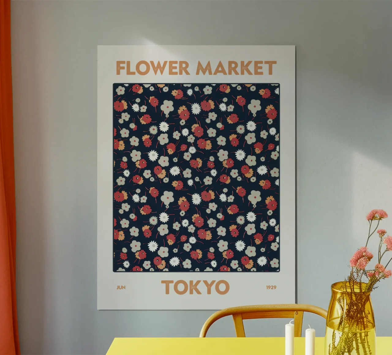 Mercato dei fiori di Tokyo carta hahnemühle da Vintagrafica