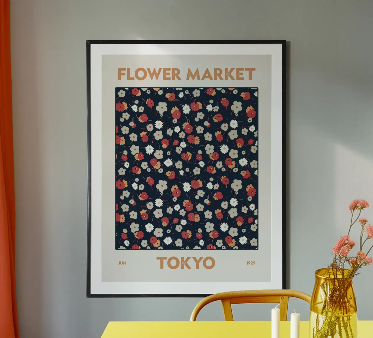 Mercato dei fiori di Tokyo carta hahnemühle da Vintagrafica