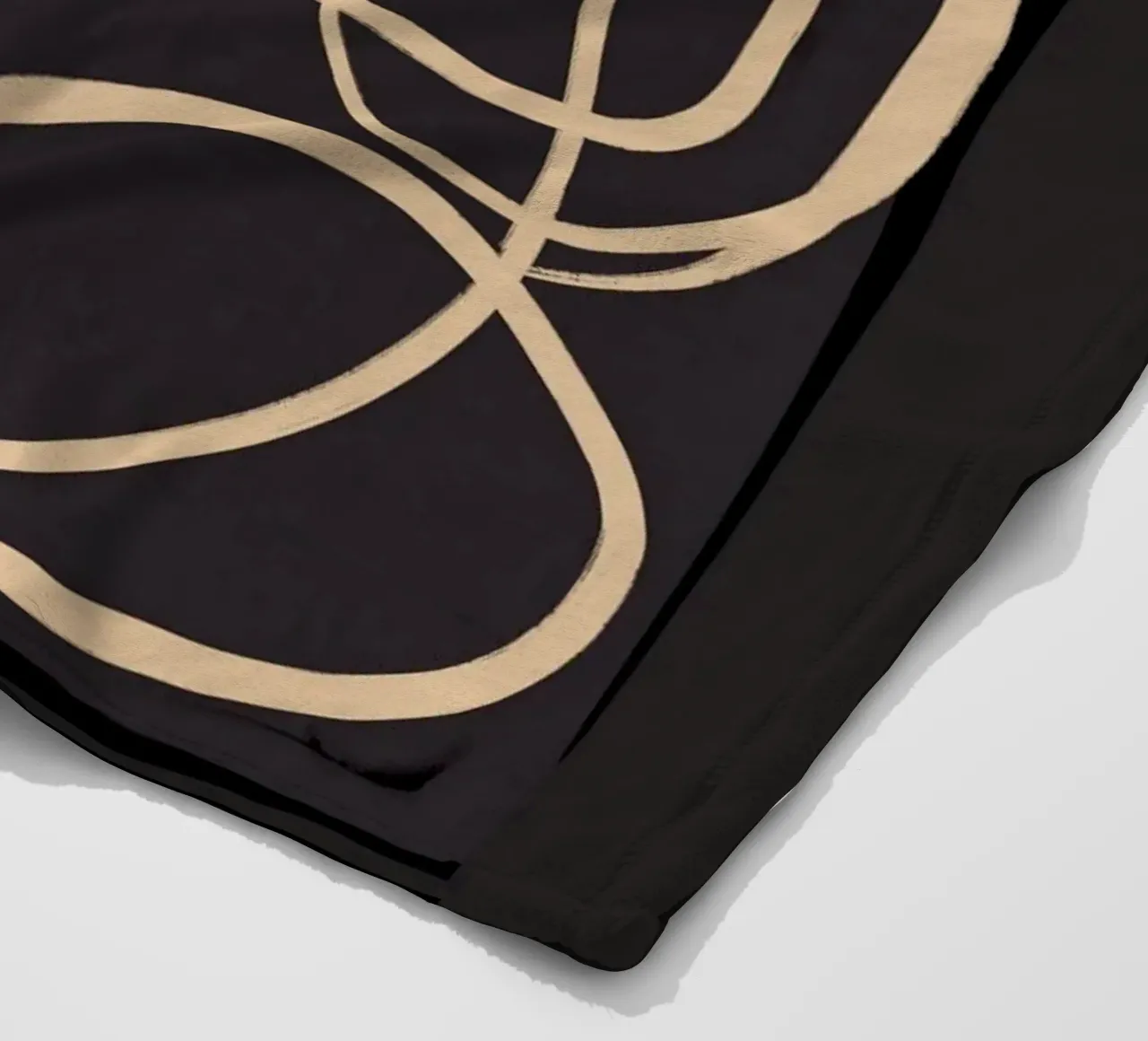 Gatto astratto Line Art 11 coperta in pile da ThingDesign