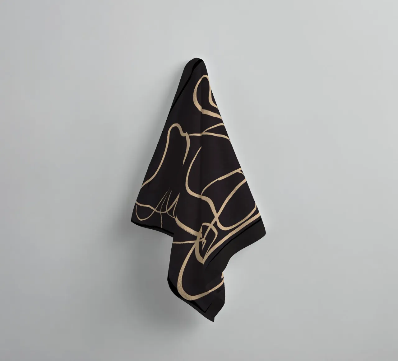 Abstract Line Art Cat 11 towel by ThingDesign