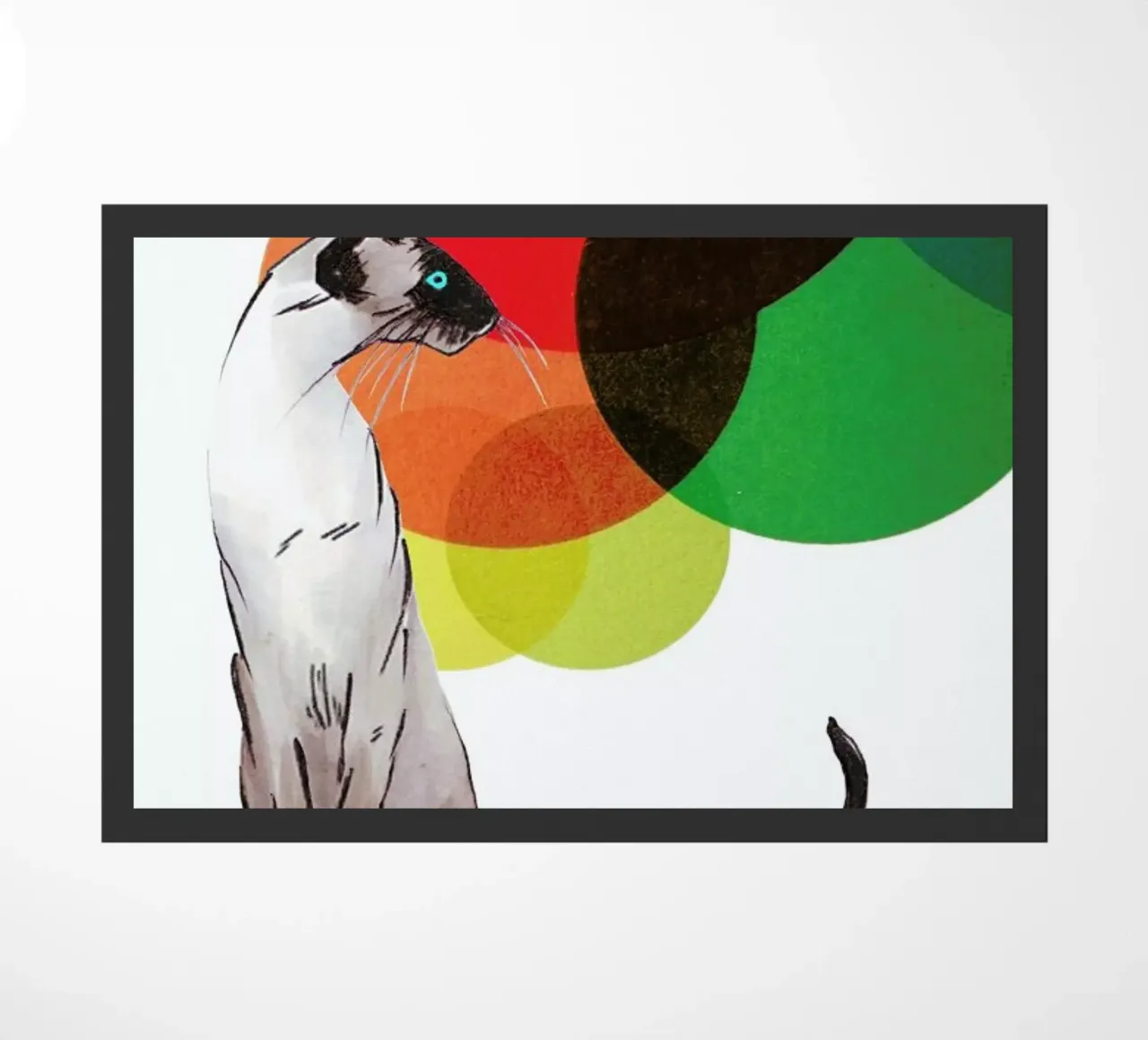 Siamese Cat with colorful balls zerbino da Rococco LA