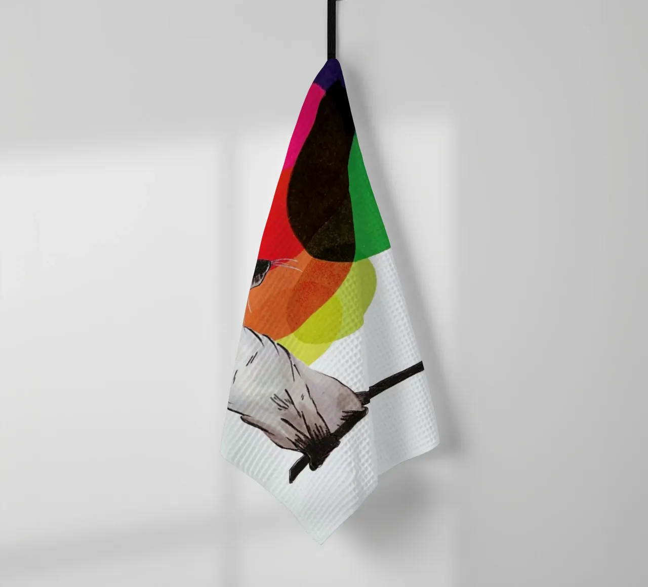 Siamese Cat with colorful balls canovaccio da cucina da Rococco LA