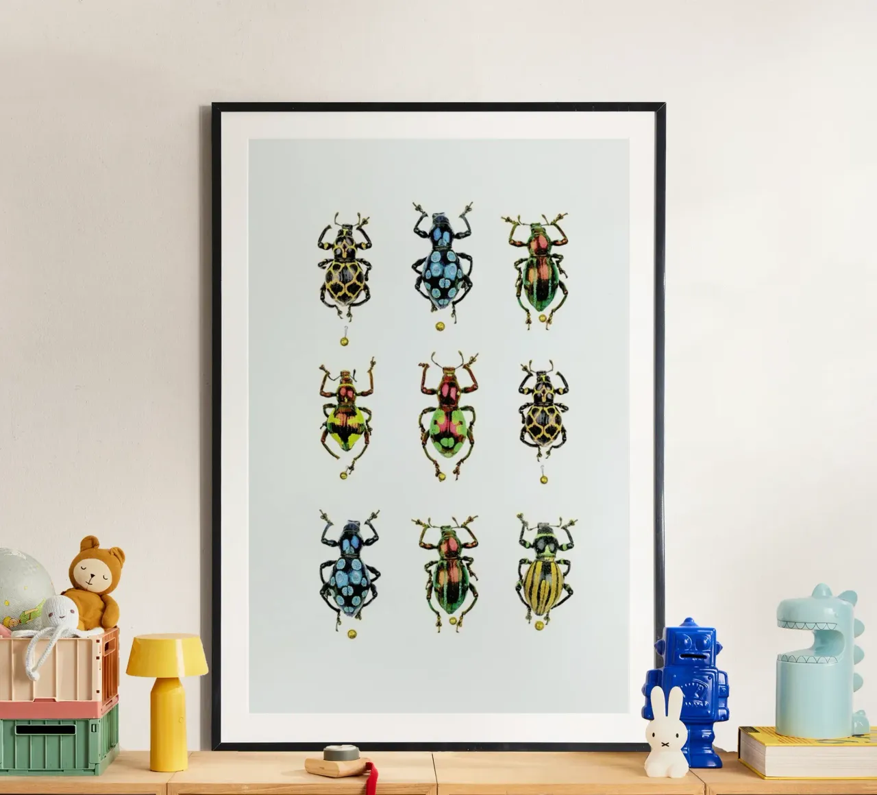 Winzige Schätze: Glänzend bunte Käfer Poster Poster von Curious Collections by Marielle Leenders