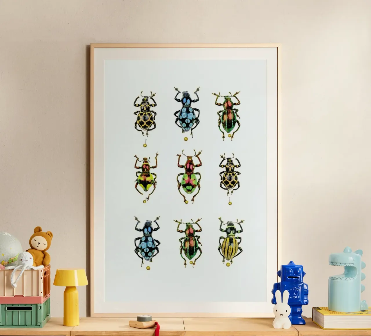 Winzige Schätze: Glänzend bunte Käfer Poster Poster von Curious Collections by Marielle Leenders