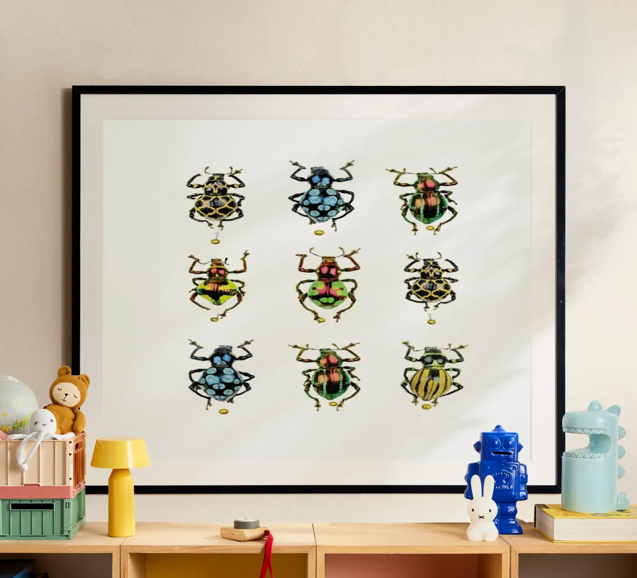 Winzige Schätze: Glänzend bunte Käfer Poster Poster von Curious Collections by Marielle Leenders