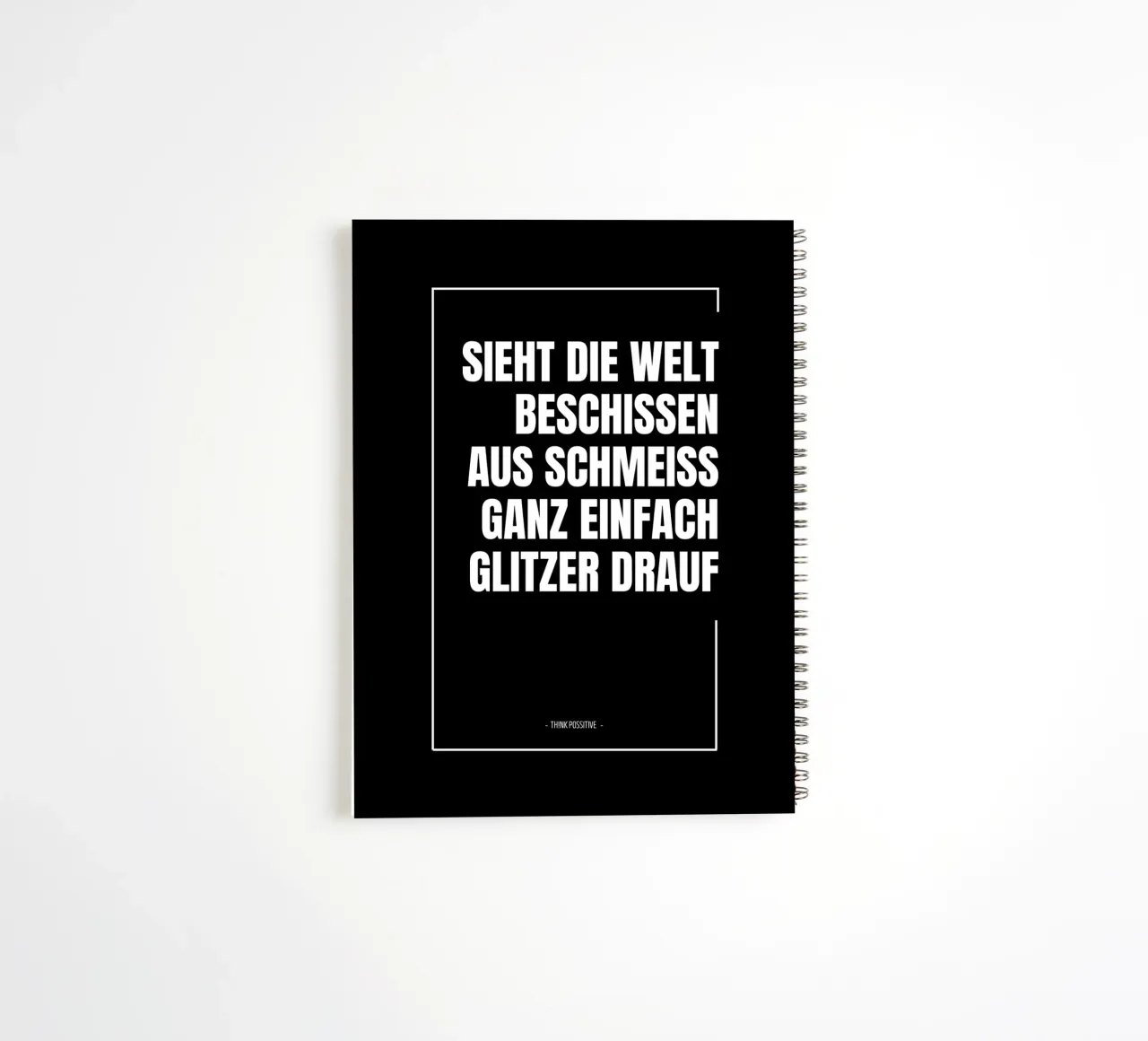 GLITZER FÜR DIE WELT spiral notebook by Einfach Uebel