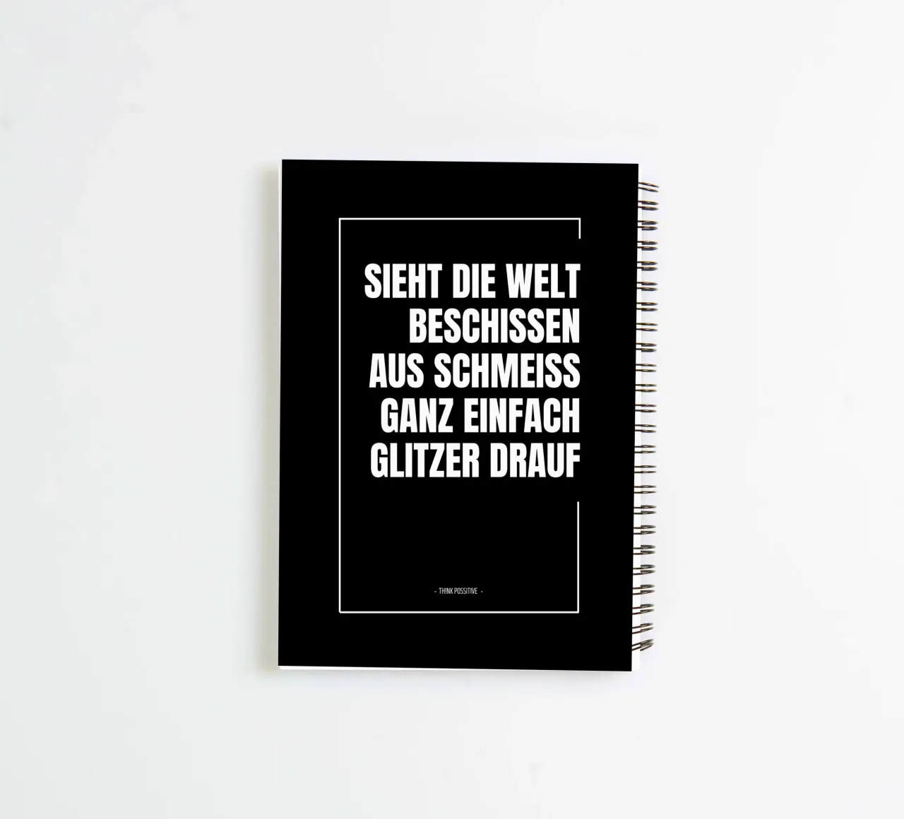 GLITZER FÜR DIE WELT spiral notebook by Einfach Uebel