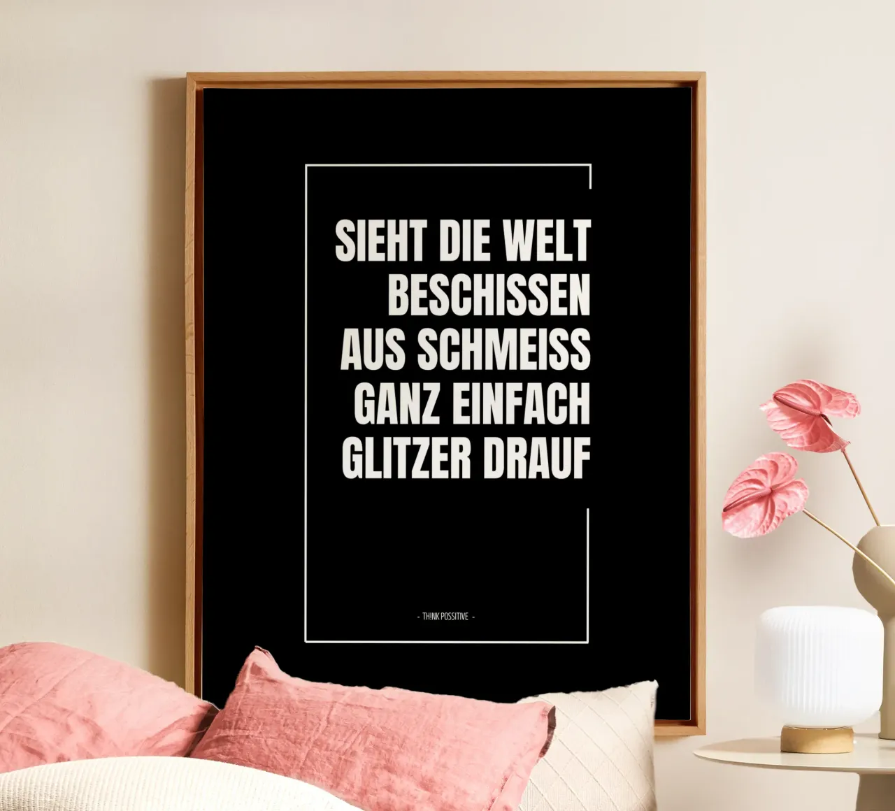 GLITZER FÜR DIE WELT canvas van Einfach Uebel