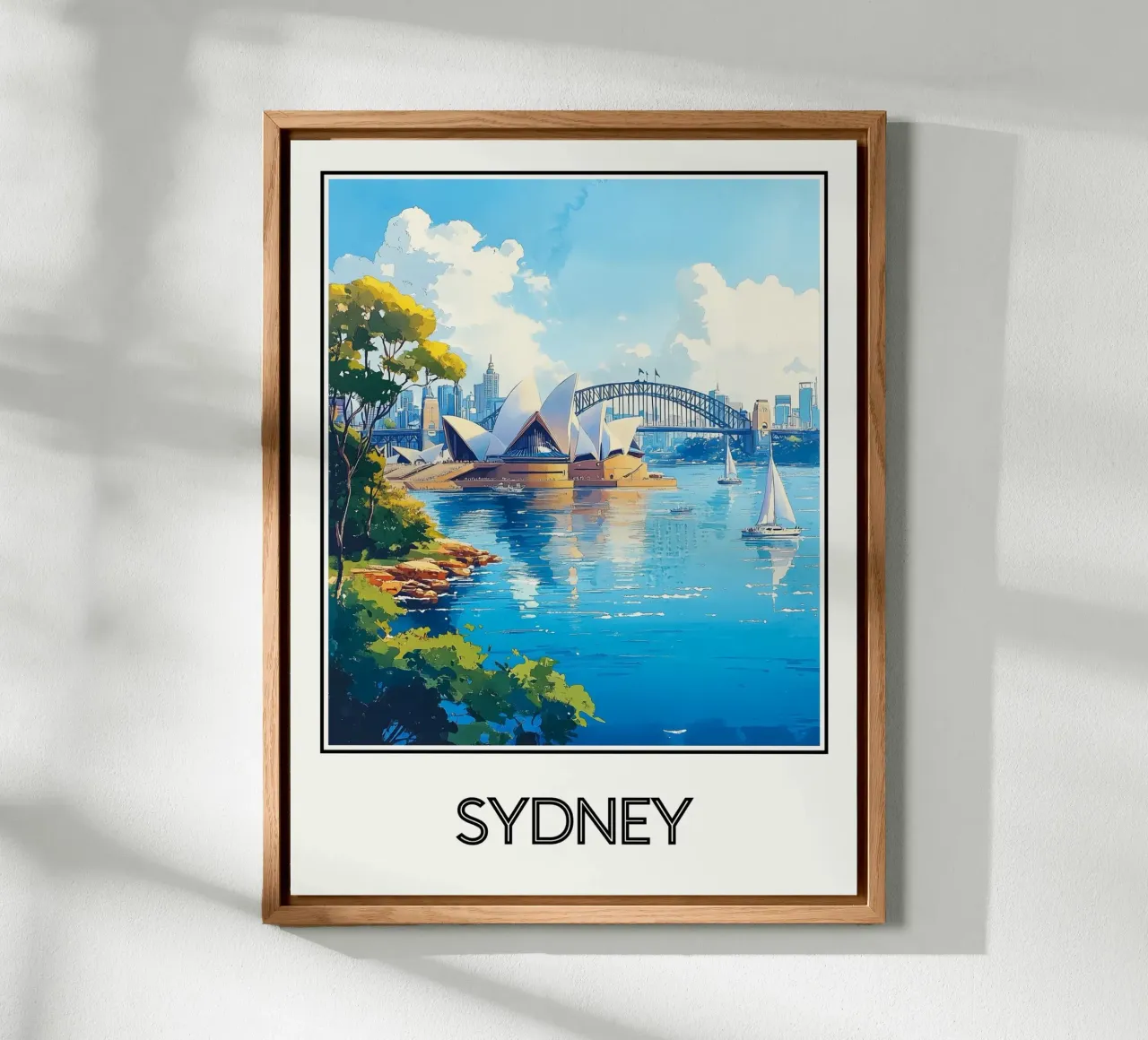 Affiche Sydney Australie Alu-Dibond von Frame the World