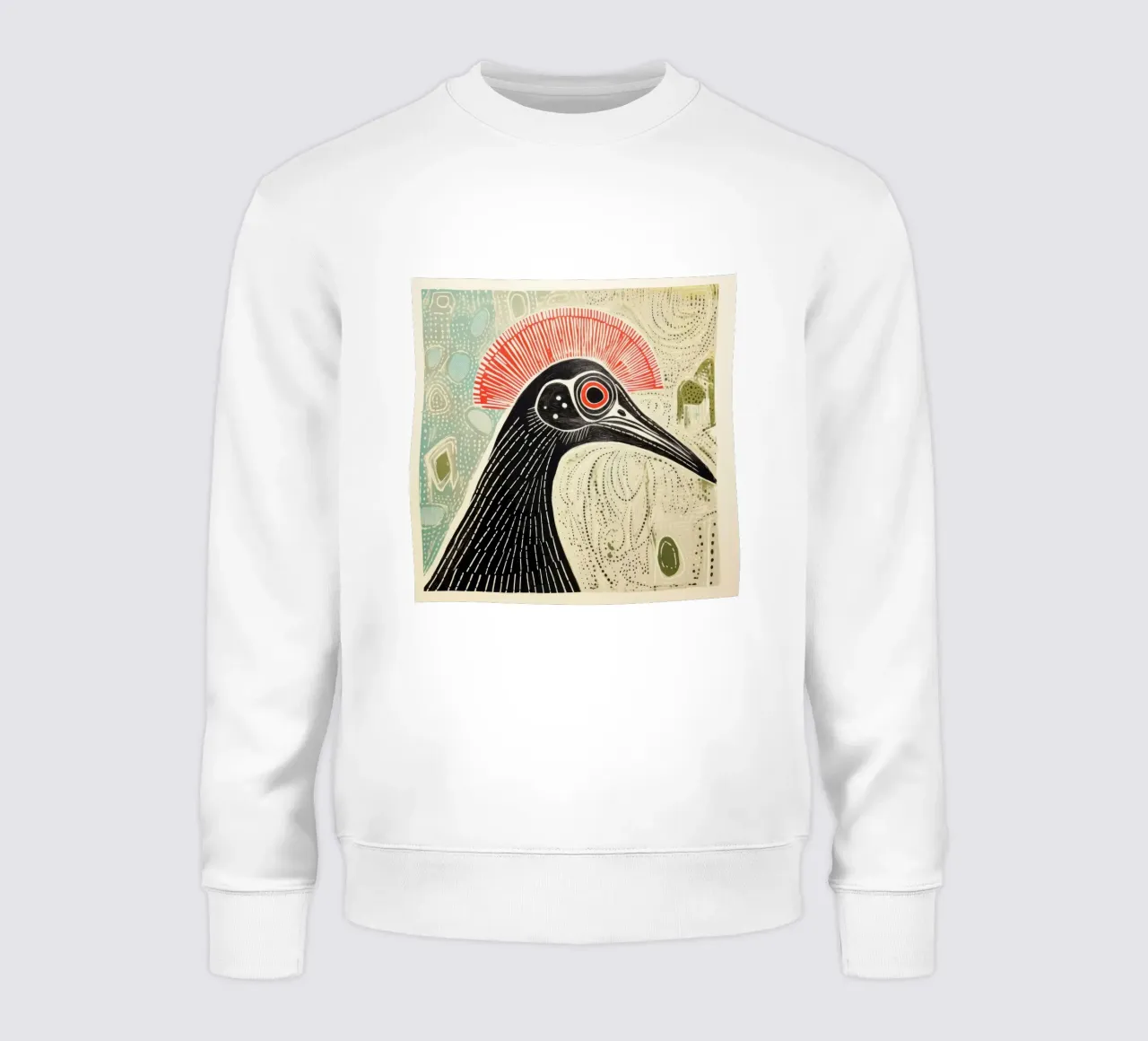 Cassowary verde 1 felpa da Minimal Animal Art