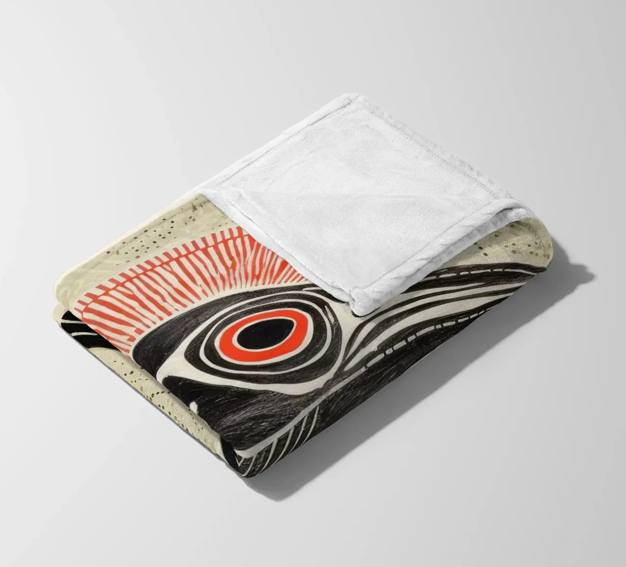 Cassowary verde 1 coperta in pile da Minimal Animal Art