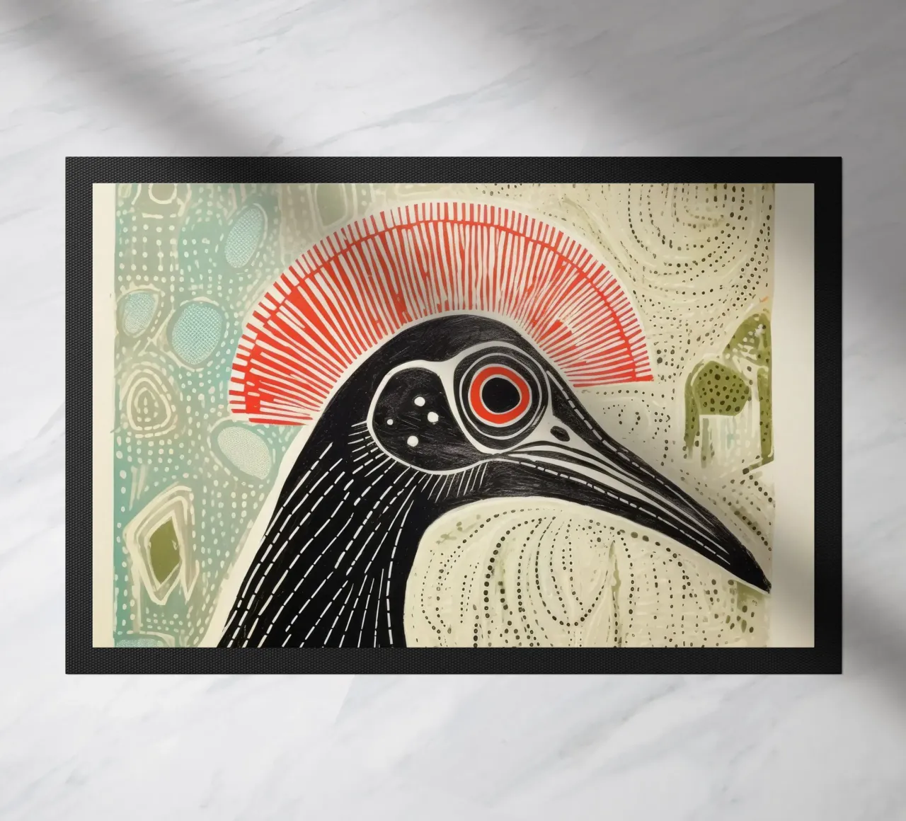Cassowary verde zerbino da Minimal Animal Art