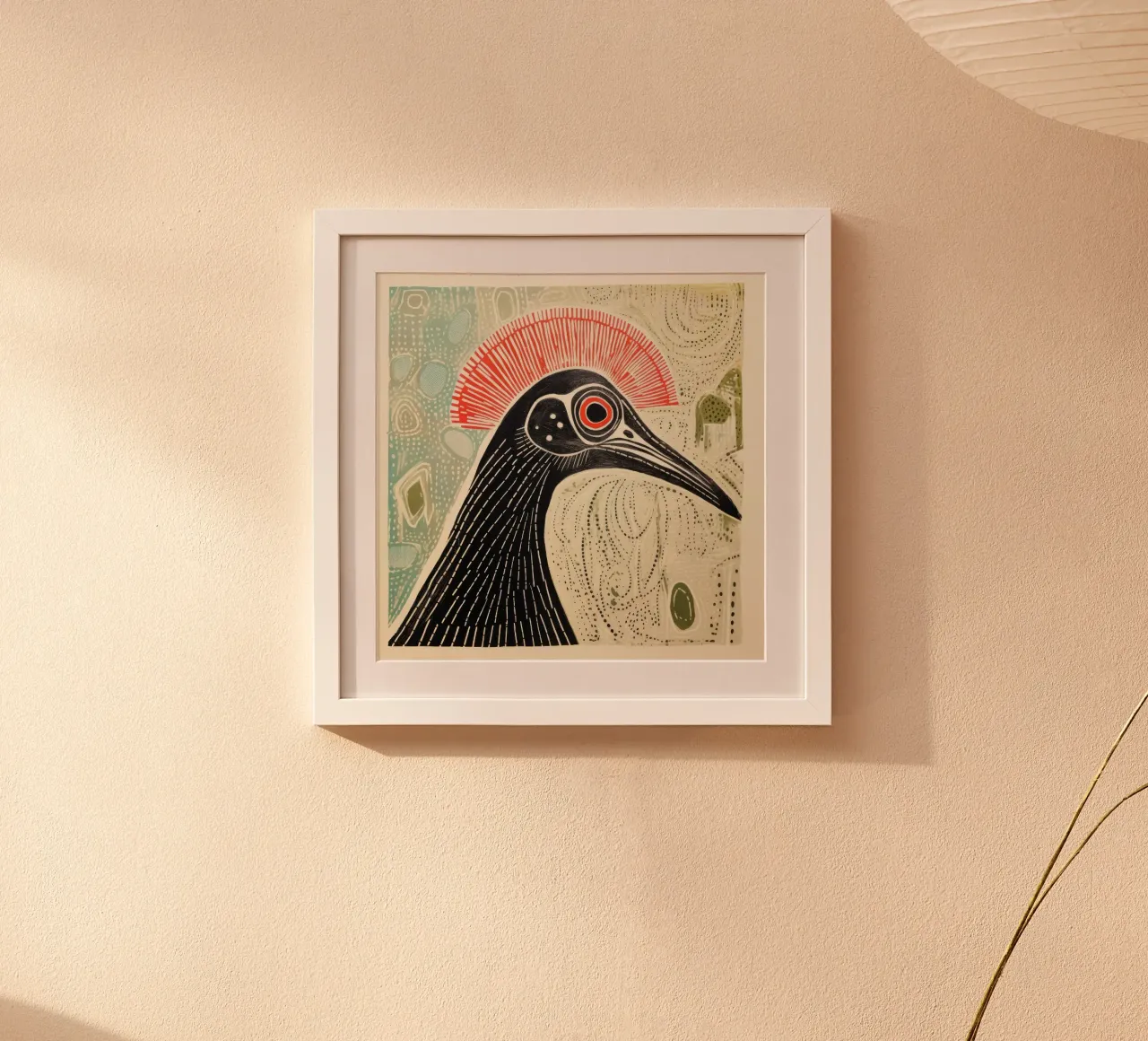 Cassowary verde 1 carta hahnemühle da Minimal Animal Art