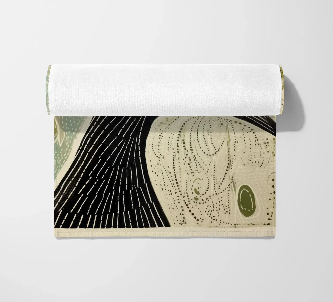 Cassowary verde 1 telo mare da Minimal Animal Art