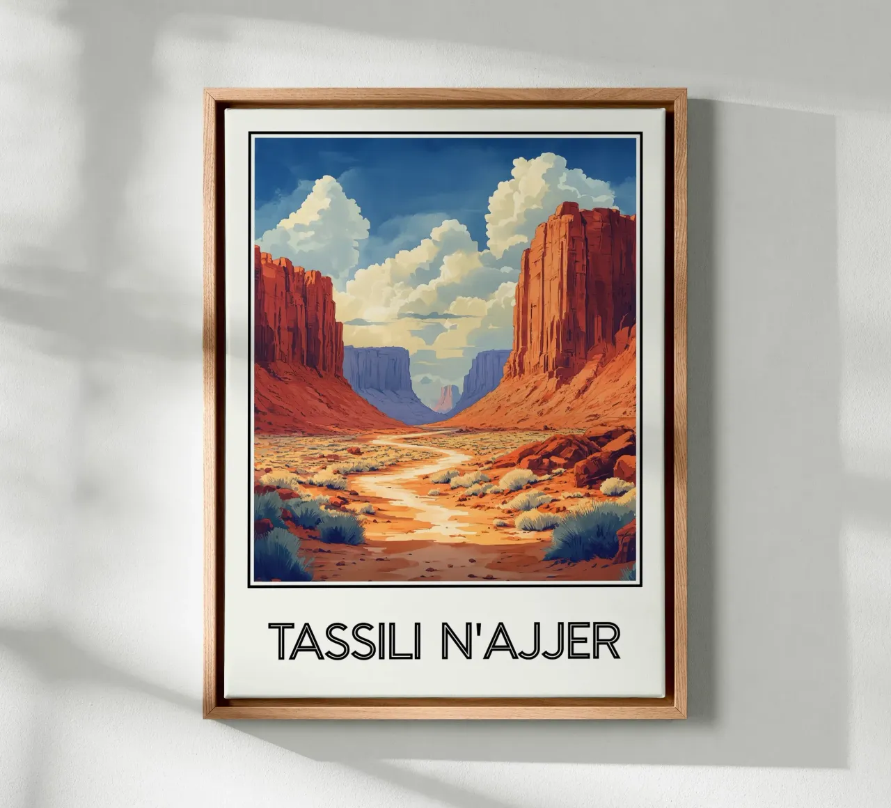 Tassili n'Ajjer tela con Cornice a cassetta da Frame the World