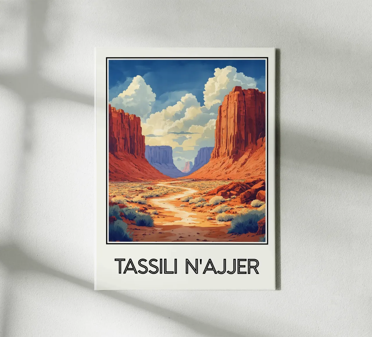 Tassili n'Ajjer tela con Cornice a cassetta da Frame the World