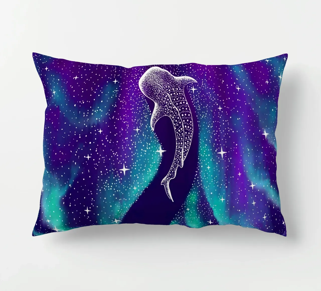 Mangiatore di stelle nell'aurora boreale cuscino da aliriza cakir