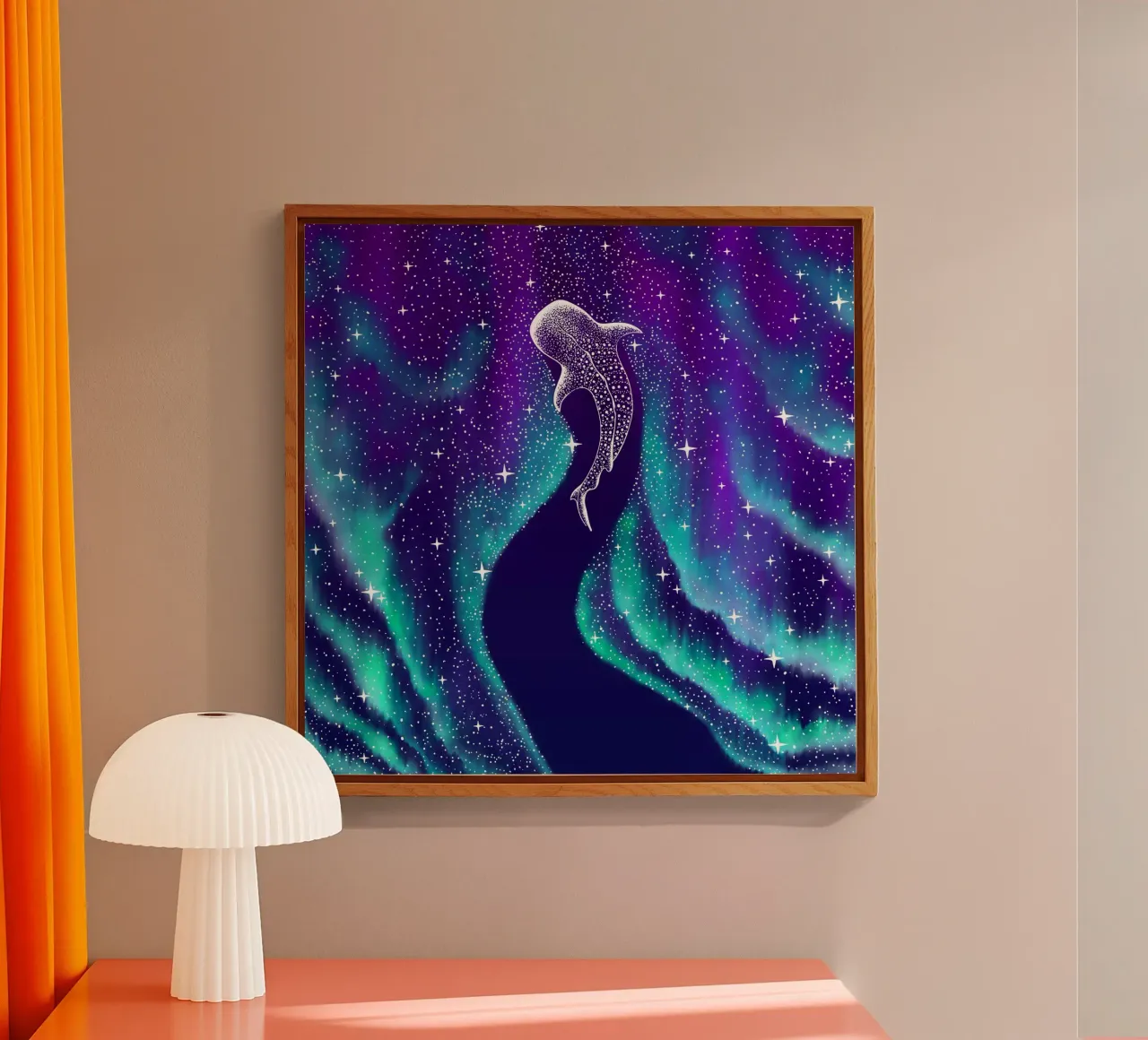 Mangiatore di stelle nell'aurora boreale plexiglass da aliriza cakir