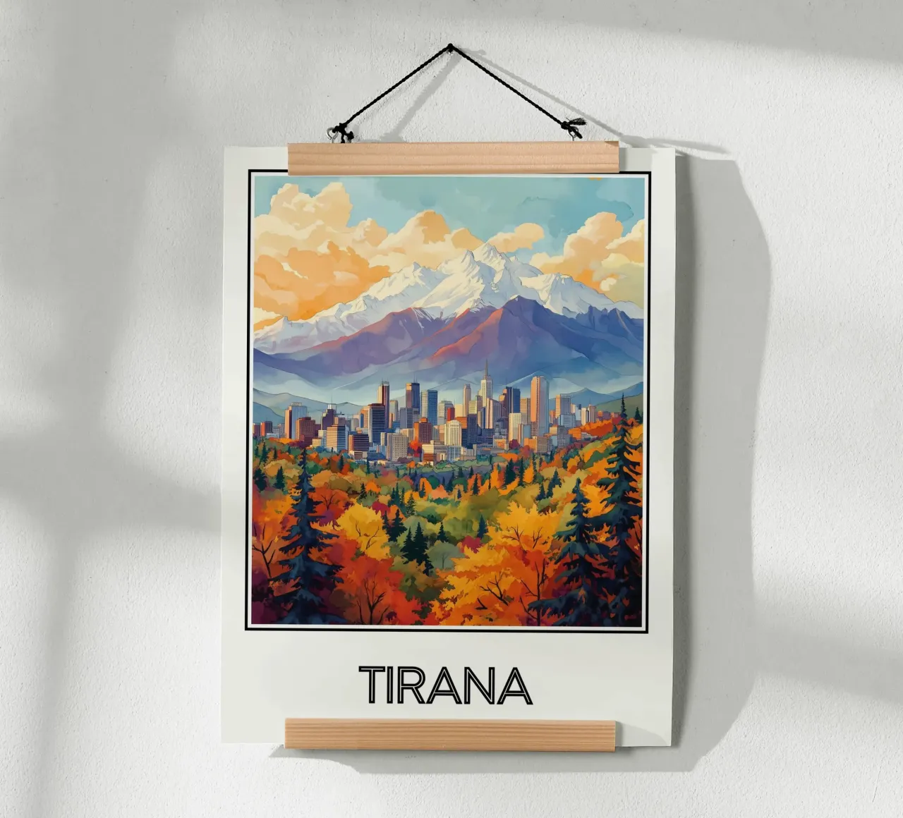 Tirana poster con telaio in alluminio da Frame the World